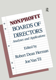 Title: Nonprofit Boards of Directors: Analyses and Applications, Author: Robert Herman