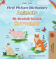 Title: First Picture Dictionary - Animals (English Turkish Bilingual Children's Book), Author: Kidkiddos Books