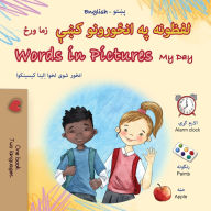 Title: Words in Pictures - My Day (Pashto English Bilingual Children's Book), Author: Kidkiddos Books