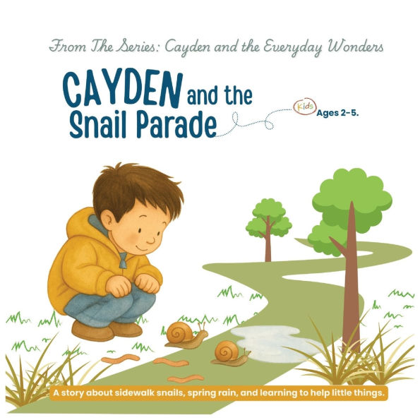 Cayden and the Snail Parade: A story about sidewalk snails, spring rain, and learning to help little things