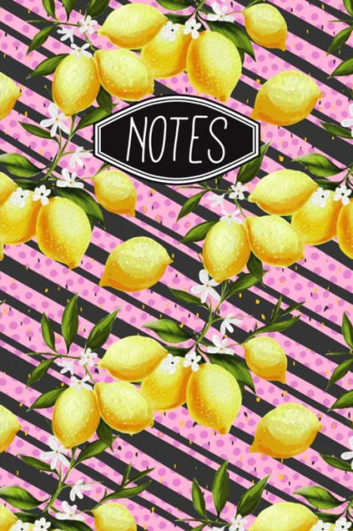 Notes: Lemon Pattern Stripes and Pink Polka-dots