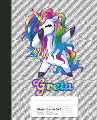 Title: Graph Paper 5x5: GRETA Unicorn Rainbow Notebook, Author: Weezag