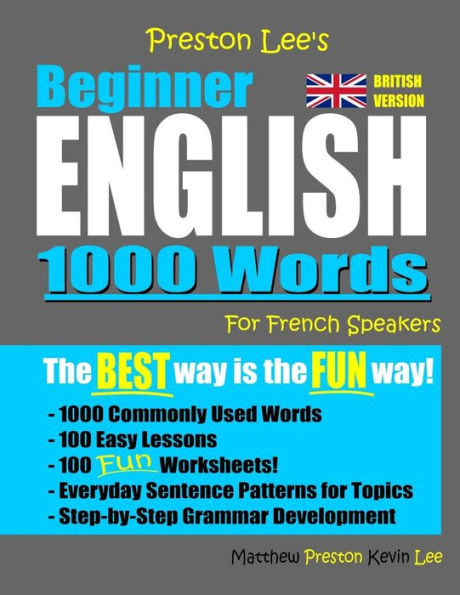 Preston Lee's Beginner English Words For French Speakers (British Version