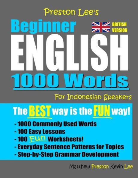 Preston Lee's Beginner English Words For Indonesian Speakers (British Version