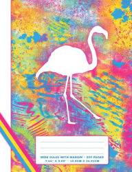Title: The Funky Composition Notebook For Fun Flamingo Fans: Composition Notebook - College Medium Ruled with Margin, Author: School Rules Books