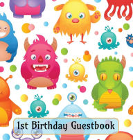 Title: Fuzzy Monsters 1st Birthday Guestbook: Cute Party Guest Book Party Celebration Log for Signing and Leaving Special Messages, Author: Flower Petal Guestbooks