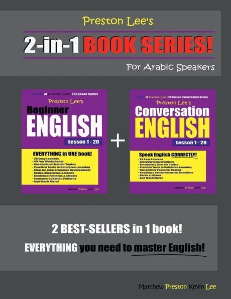 Preston Lee's 2-in-1 Book Series! Beginner English & Conversation Lesson 1 - 20 For Arabic Speakers