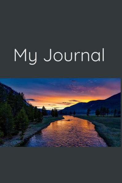 My Journal: Lined Blank Journal, Good For Journaling ,Notes, Diary, Fitness and Any Tracking Black Cover with Sunset