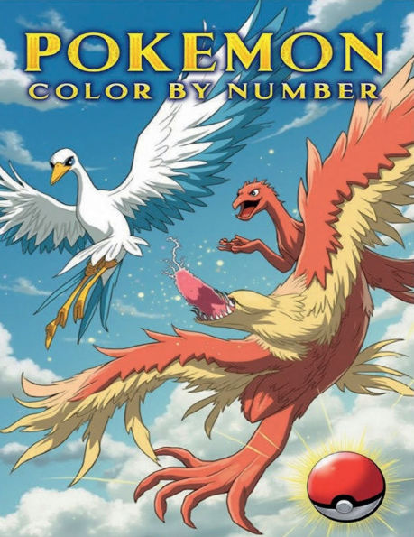Pokemon Color by Number Vol 3: Color the area with shapes, coloring book with 46 beautiful Pokemon for kids