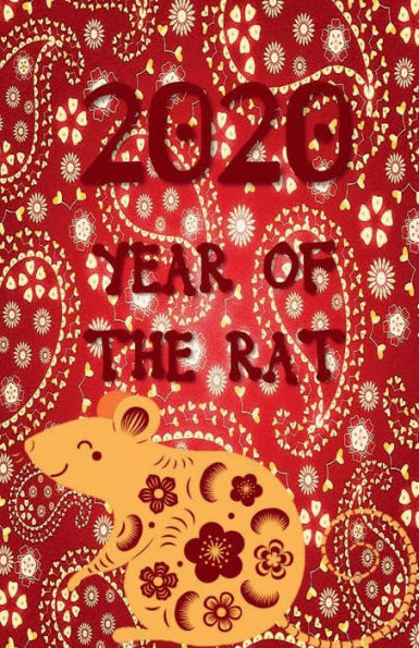 2020 YEAR OF THE RAT Journal Notebook Diary - Red & Gold Paisley: College Ruled Pages Book for Writing Notes (5.5 x 8.5) Lined Journal Notebook