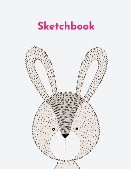 Sketchbook: Cute Kawaii Rabbit Sketchbook Journal: 100 Large 8.5 x 11 Blank White Pages)