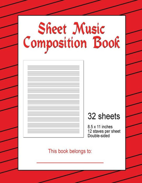 Sheet Music Composition Book - 32 sheets