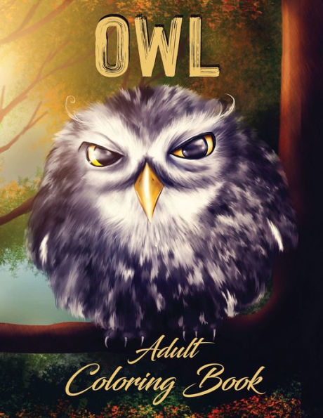 Owl Adult Coloring Book: Illustrations of Owls for Relaxation and Stress Relief of Grownups