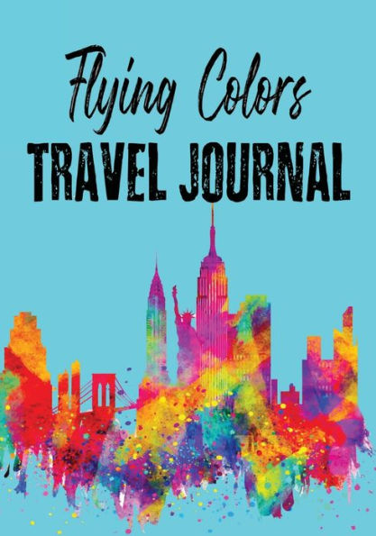 Flying Colors Travel Journal: Lined Diary With Adult Coloring Pages