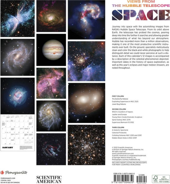 Barnes and Noble 2023 Space Views from the Hubble Telescope Wall