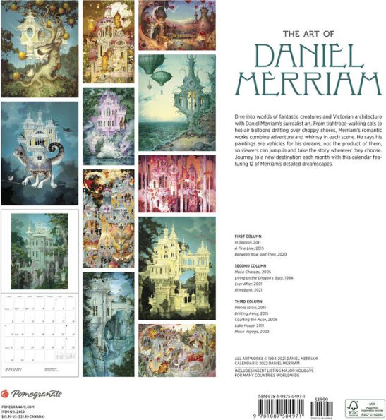 2023 The Art of Daniel Merriam Wall Calendar by Daniel Merriam Barnes