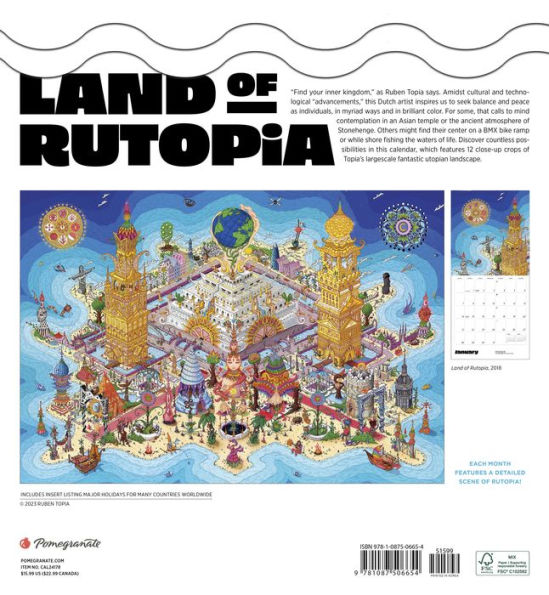 Land of Rutopia 2024 Wall Calendar