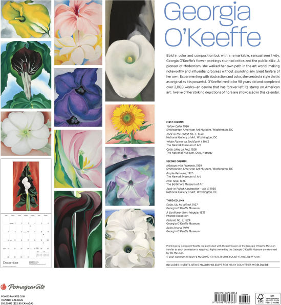 2025 Georgia O'Keeffe Wall Calendar