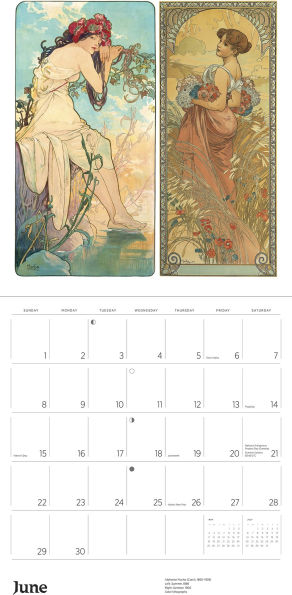 2025 Alphonse Mucha Wall Calendar