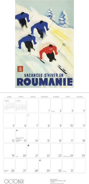 2025 Ski the World Wall Calendar