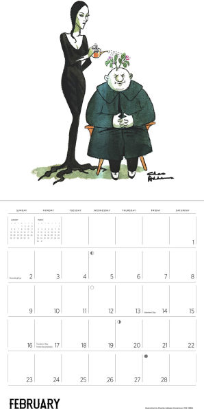 2025 Charles Addams: The Addams Family Wall Calendar