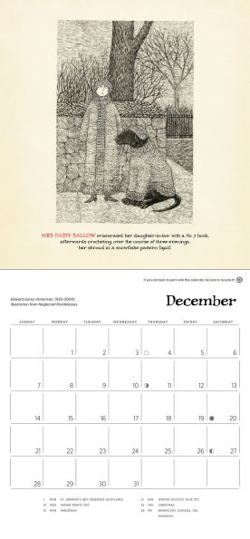 2025 Edward Gorey: Neglected Murderesses Mini Wall Calendar