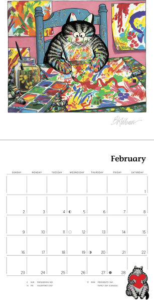 2025 B. Kliban: CatCalendar Mini Wall Calendar