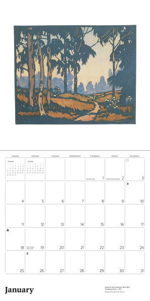 2026 Arts & Crafts Block Prints by William S. Rice Wall Calendar