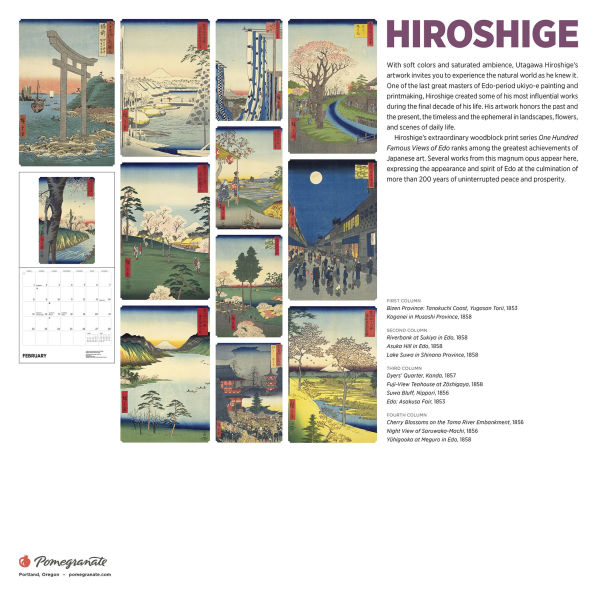 2026 Hiroshige Wall Calendar