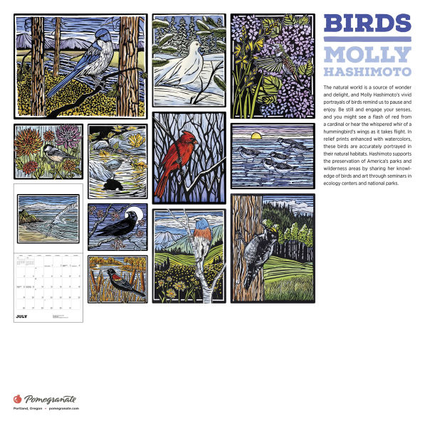 2026 Molly Hashimoto: Birds Wall Calendar