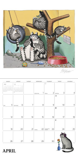 2026 B. Kliban: Cat Calendar Wall Calendar