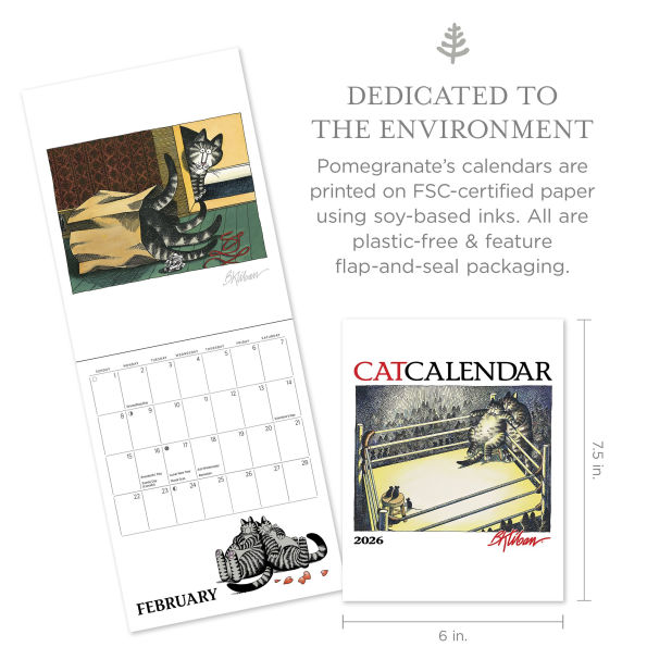 2026 B. Kliban: Cat Calendar Mini Wall Calendar