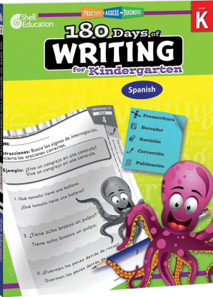 180 Days of Writing for Kindergarten (Spanish): Practice, Assess, Diagnose