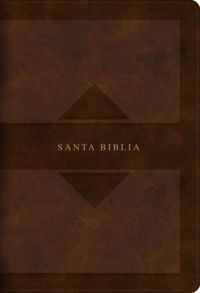 RVR 1960 Biblia letra grande tamaño manual edición tierra santa, café símil piel Mass Market