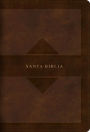 RVR 1960 Biblia letra grande tamaño manual edición tierra santa, café símil piel Mass Market