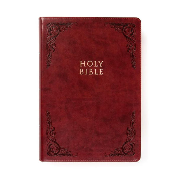 KJV Super Giant Print Reference Bible, Burgundy LeatherTouch, Indexed