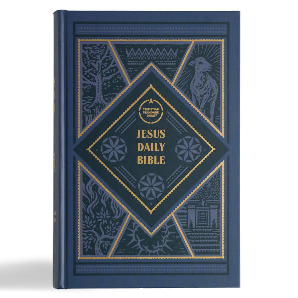 CSB Jesus Daily Bible, Hardcover: Guided Readings Showing Christ Throughout Scripture