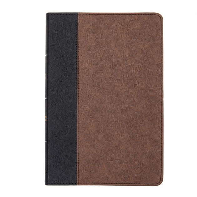 CSB Large Print Thinline Bible, Black/Brown LeatherTouch by CSB Bibles ...