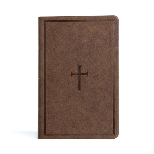 CSB Large Print Personal Size Reference Bible, Brown LeatherTouch