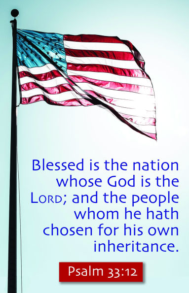 Patriotic Bulletin: God Is the Lord (Package of 100): Psalm 33:12 (Kjv)