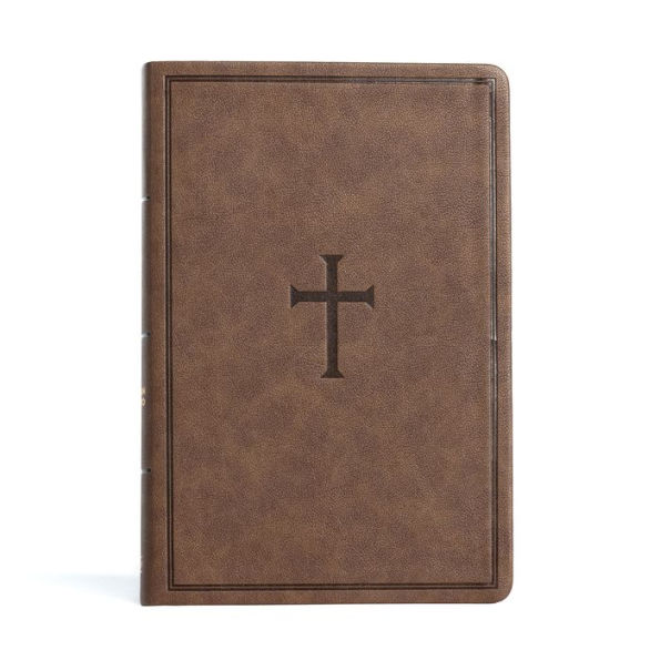 CSB Giant Print Reference Bible, Brown LeatherTouch