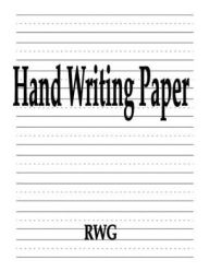 Title: Hand Writing Paper: 150 Pages 8.5