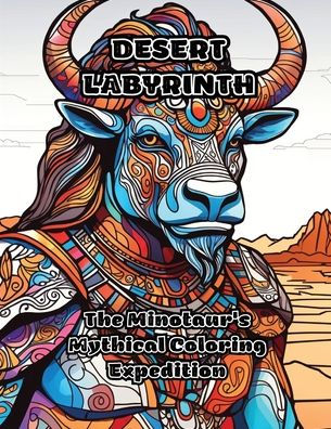 Desert Labyrinth: The Minotaur's Mythical Coloring Expedition