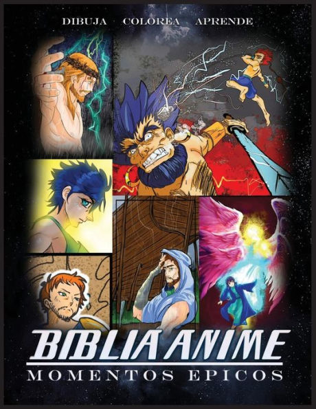 Biblia Anime Momentos Epicos: Libro Para Colorear