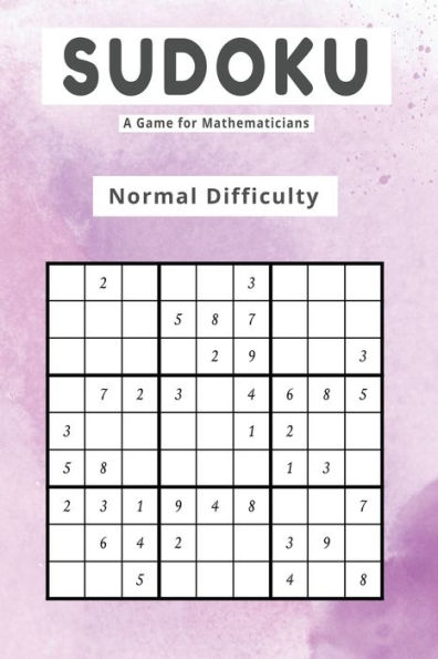 Sudoku A Game for Mathematicians Normal Difficulty