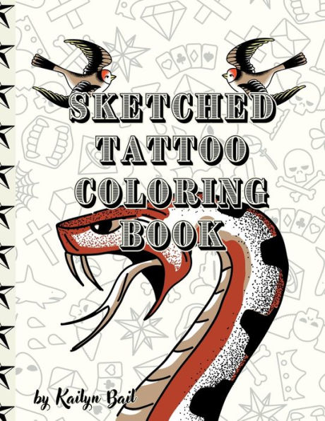 Sketched Tattoo Coloring Book