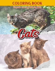 Title: Coloring Book: Grayscale Coloring Book for Adults: Cats: Large 8.5 x 11 Inches, 30 Grayscale Photos of Cute Cats to Color for Adults: Glossy Book Cover, Great Gift for Men, Women, Author: Zakmoz Creative