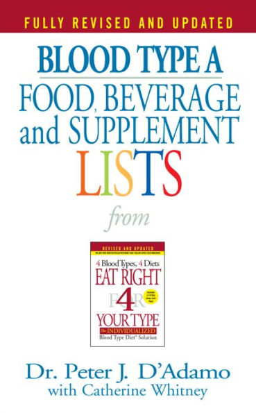 Blood Type A Food, Beverage and Supplement Lists