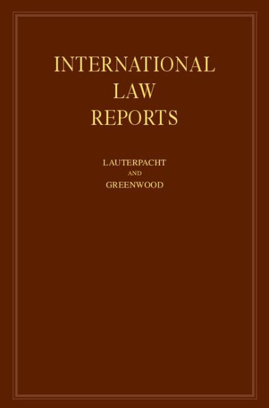 International Law Reports: Volume 148