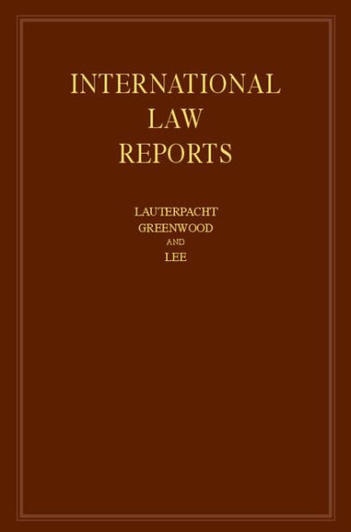 International Law Reports: Volume 155